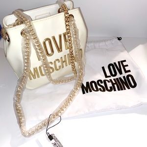 NWT Love Moschino Off-white Tote